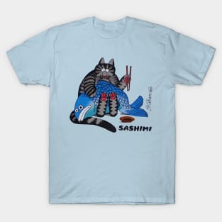 B Kliban Cat sashimi T-Shirt